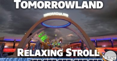 Tomorrowland Relaxing Stroll at Dusk - No Narration - 4K 60fps - Walt Disney World