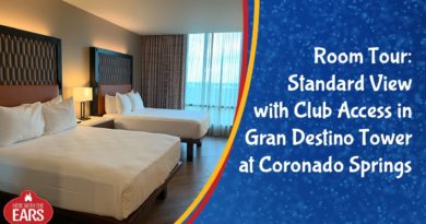 Room Tour of Disney's Coronado Springs Resort Standard View with Club Access in Gran Destino Tower