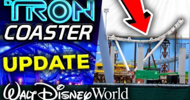 TRON Coaster LED CANOPY Installation Begins - Mickey Views | Mouse and Castle